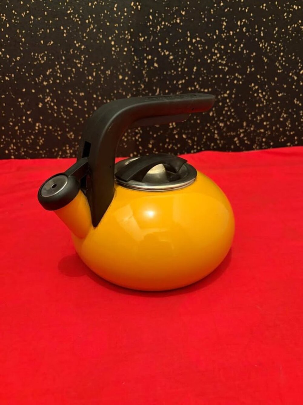 Yellow Enamel Kitchen Aid Teapot